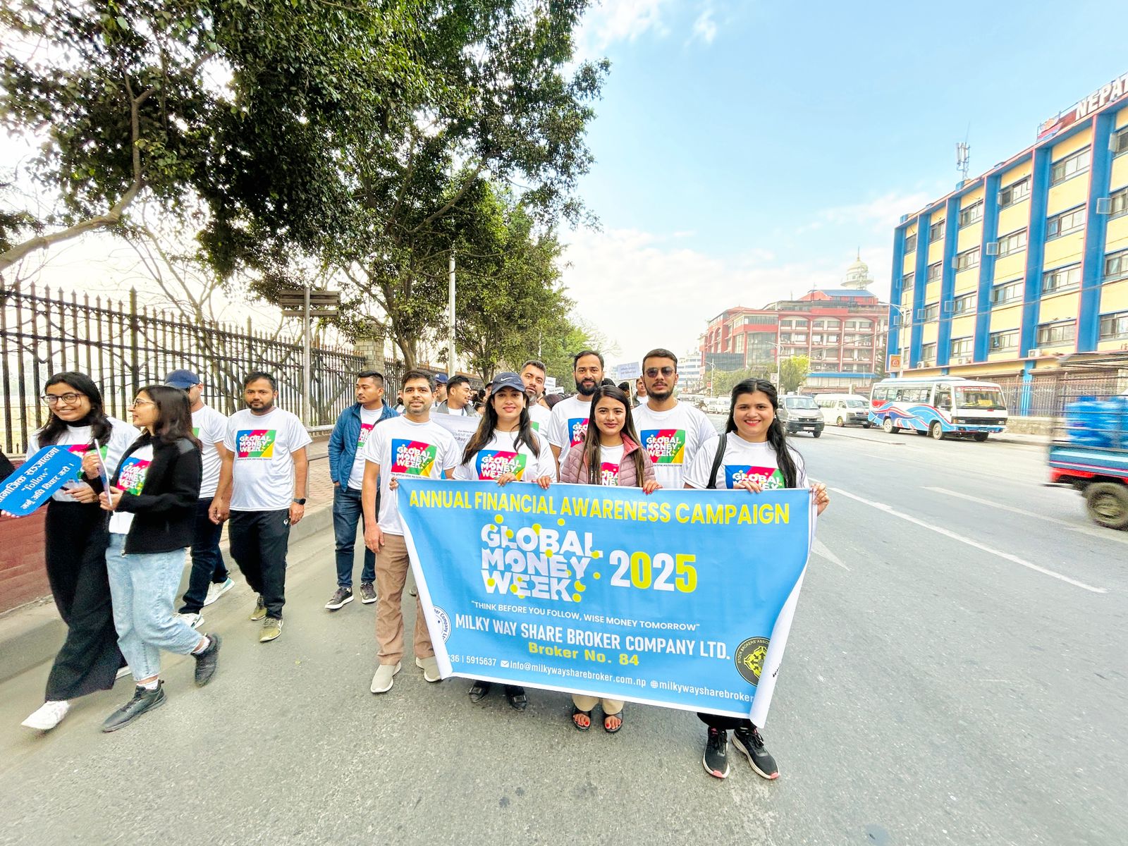 Milky Way team at the Global Money Week 2025 awareness rally